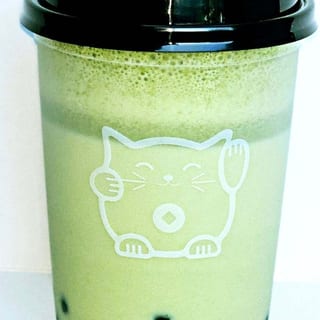 Hot Matcha Boba Tea